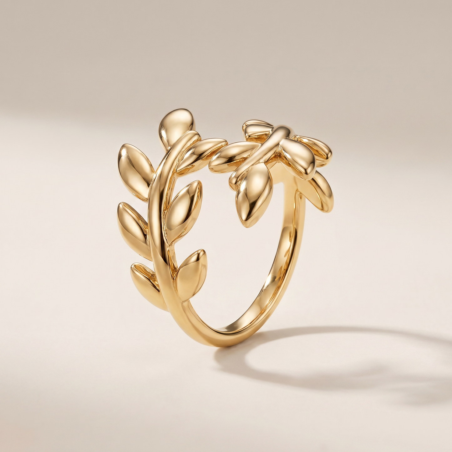 Vine Bypass Leaf Ring