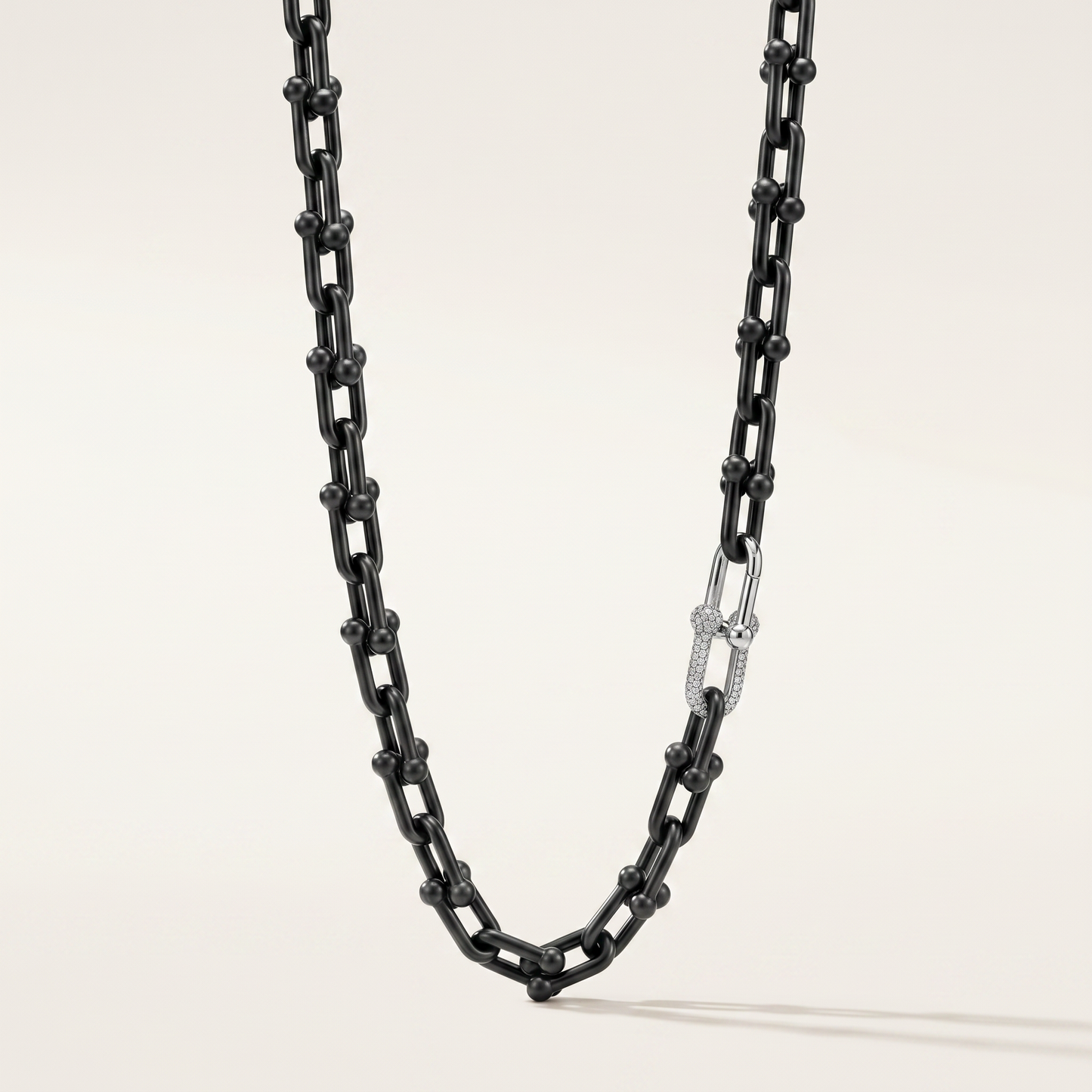 HardWear Black Tone Beaded Link Necklace