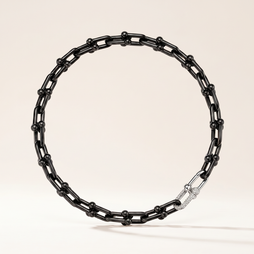 HardWear Black Tone Beaded Link Necklace