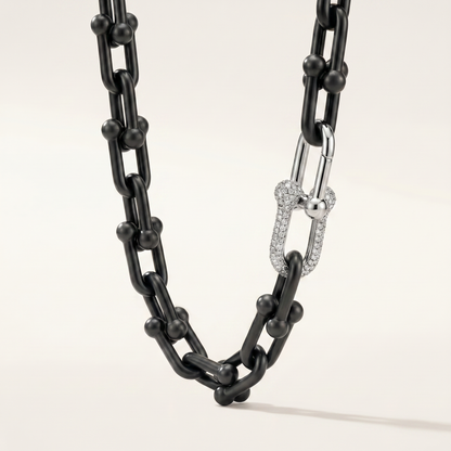HardWear Black Tone Beaded Link Necklace