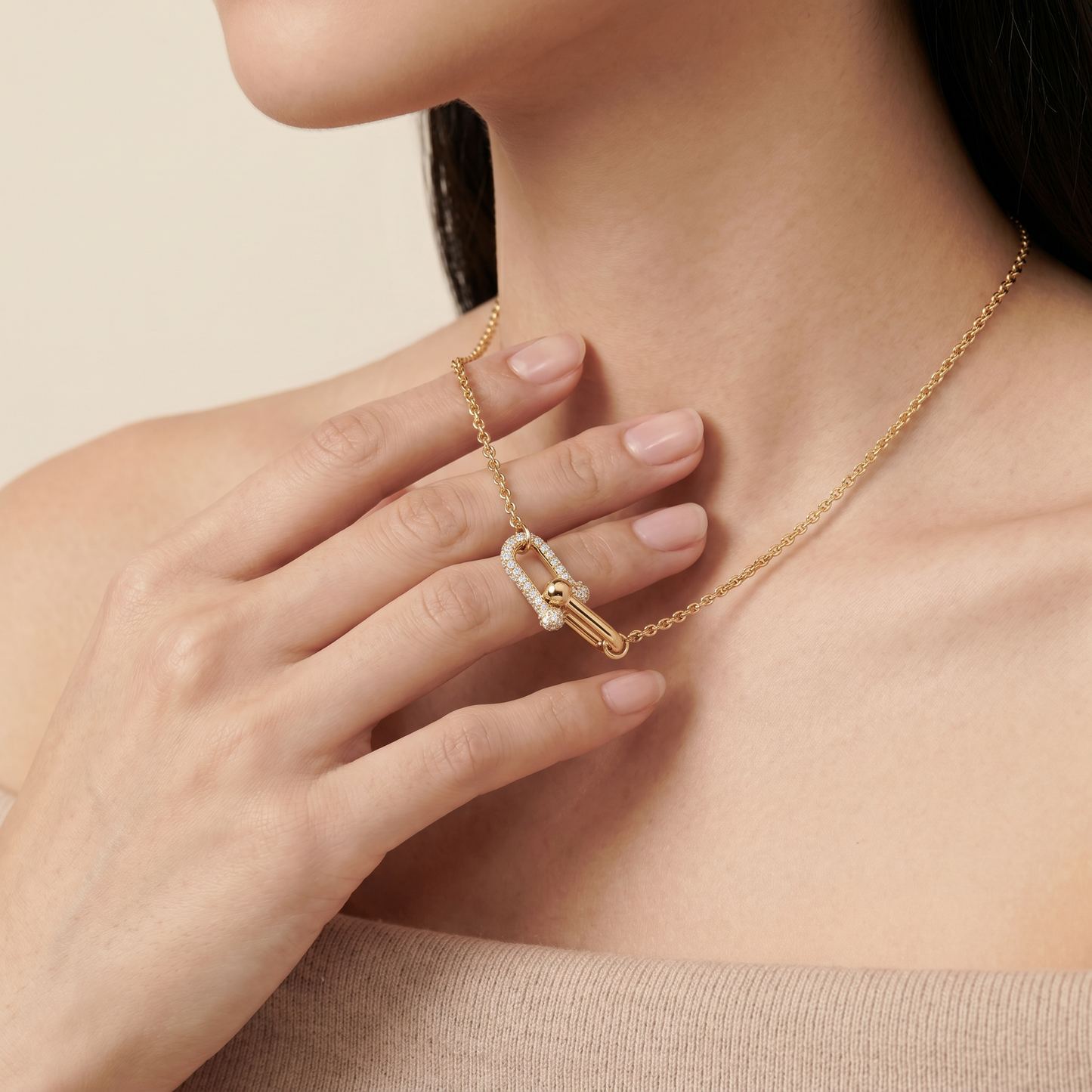 HardWear Pavé Link Pendant Necklace