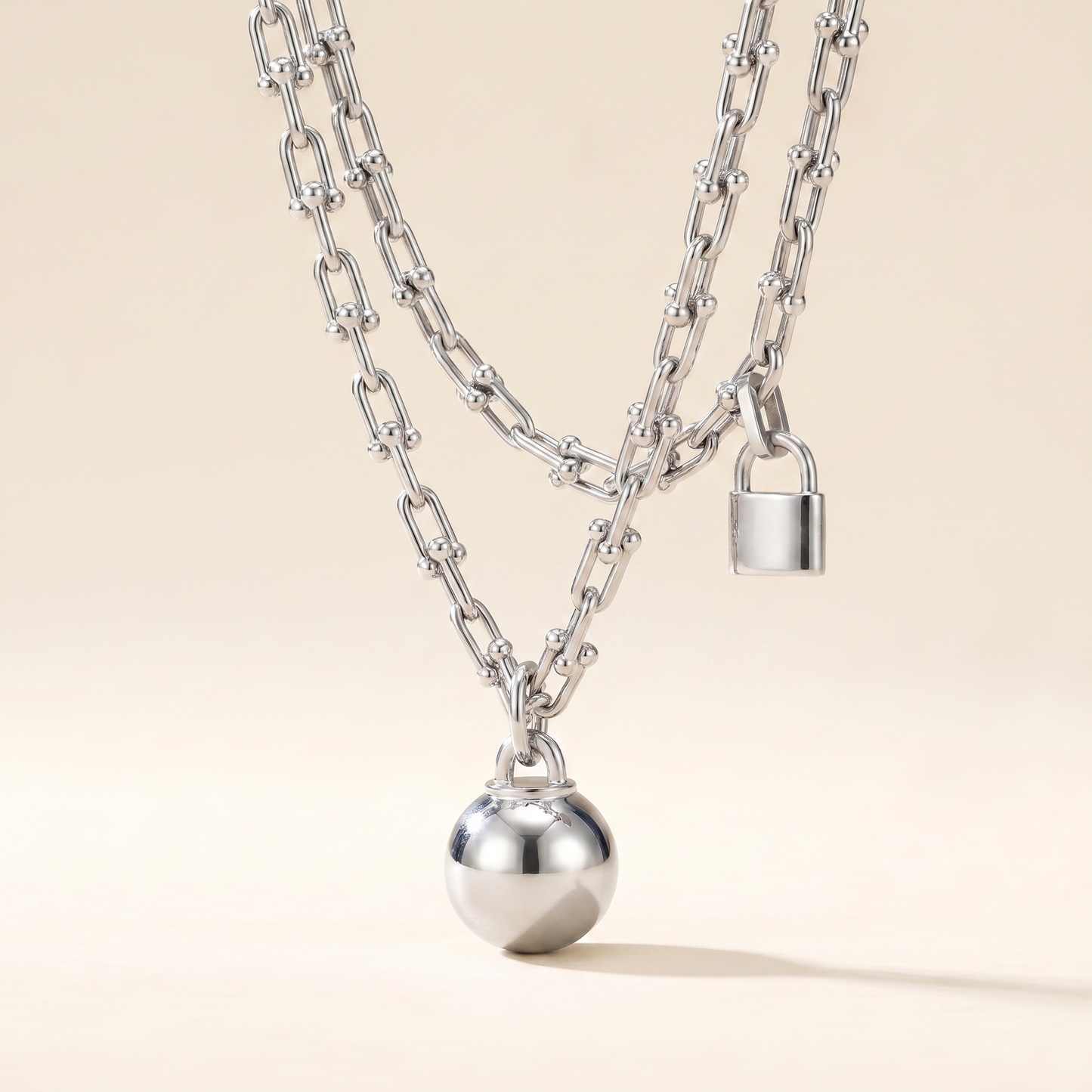 HardWear White Lock Sphere Pendant Necklace