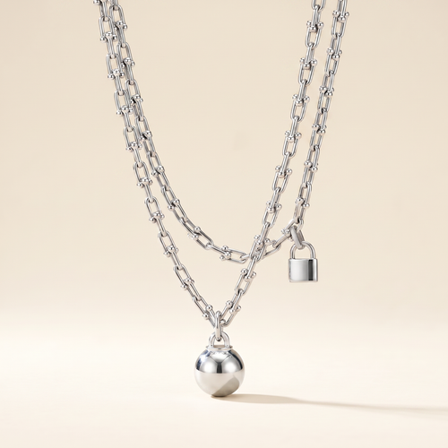 HardWear White Lock Sphere Pendant Necklace