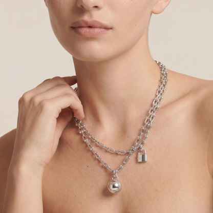 HardWear White Lock Sphere Pendant Necklace