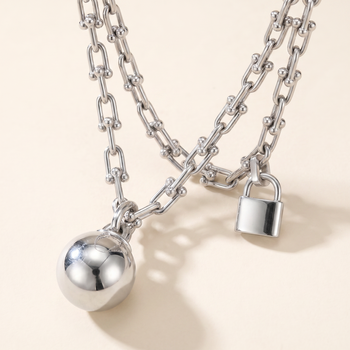 HardWear White Lock Sphere Pendant Necklace