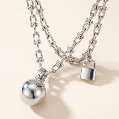 HardWear White Lock Sphere Pendant Necklace