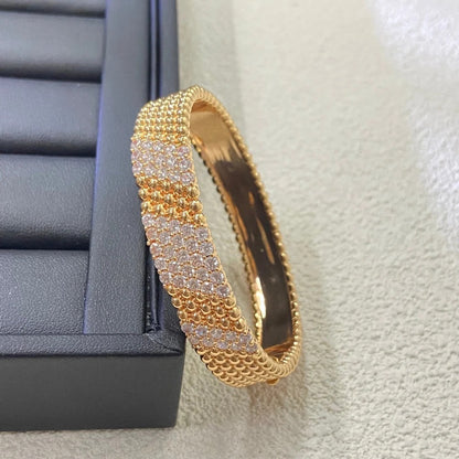 Five Row Pavé Beaded Bracelet Medium Model