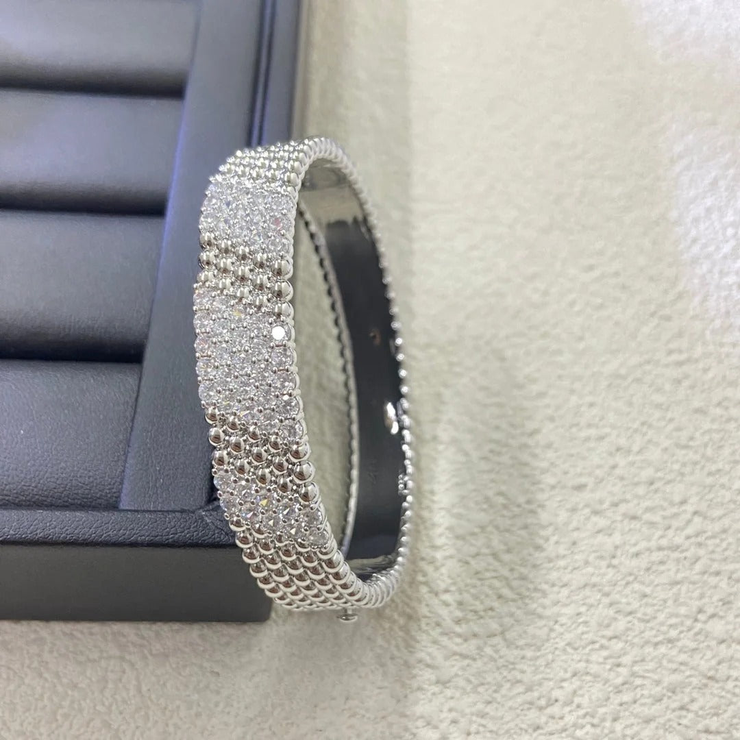 Five Row Pavé Beaded Bracelet Medium Model