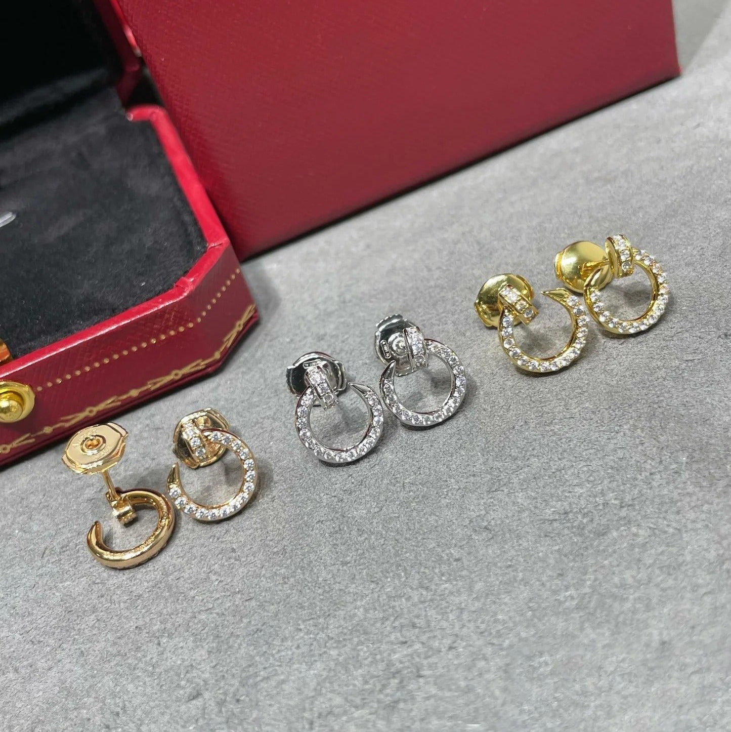 Juste Un Clou  Pavé Diamonds Small Hoop Earrings