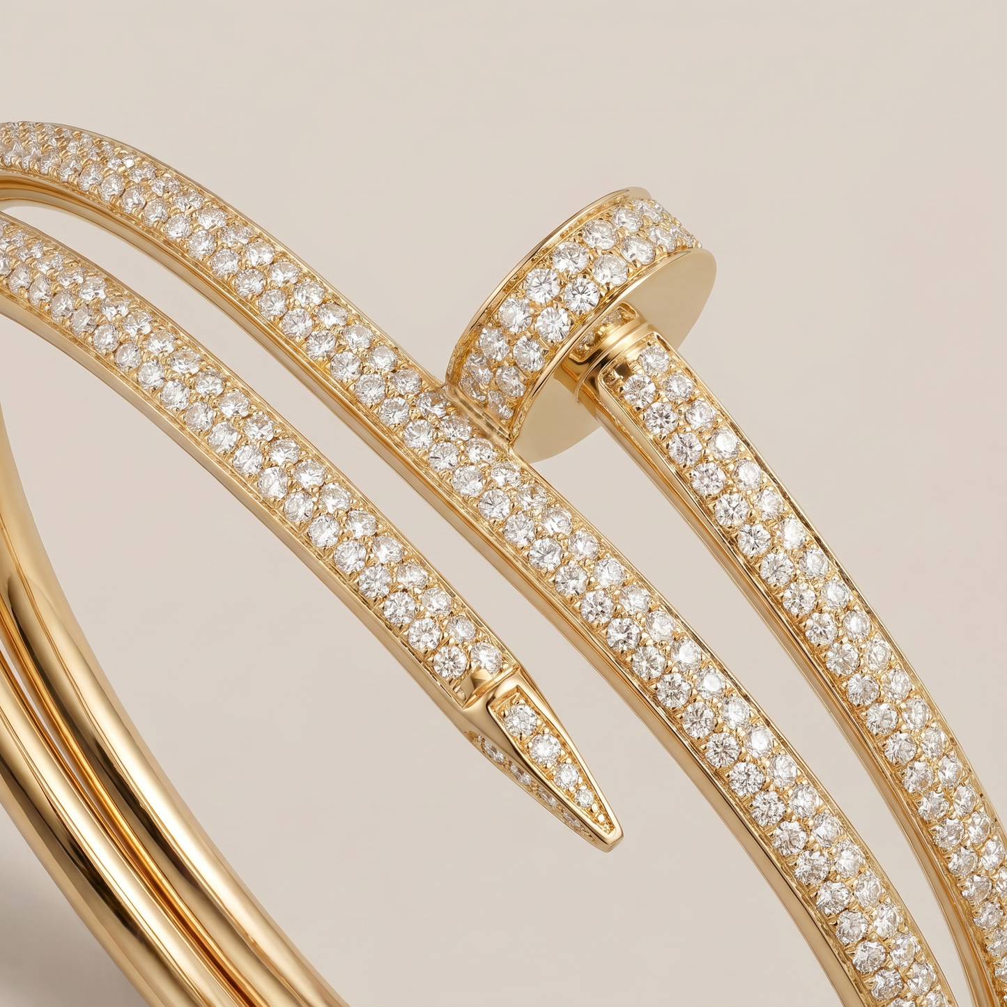 Juste Double Rows Pavé Diamonds Bracelet