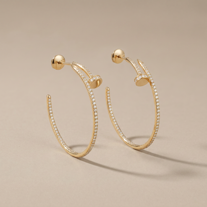 Juste Un Clou Pavé Diamonds Hoop Earrings