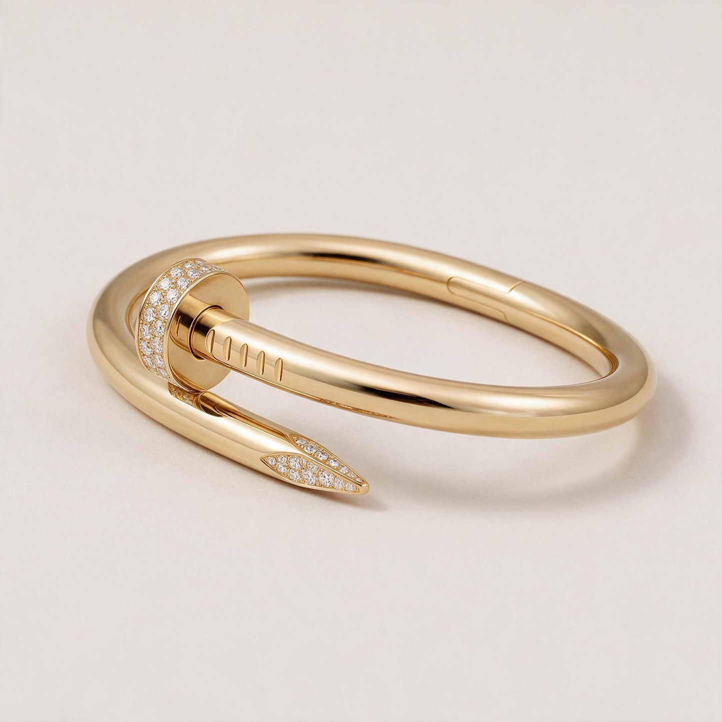 Juste Un Clou Large Pavé Diamonds Nail Bracelet