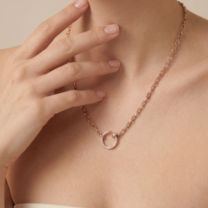 Juste Un Clou Pavé Diamonds Link Necklace