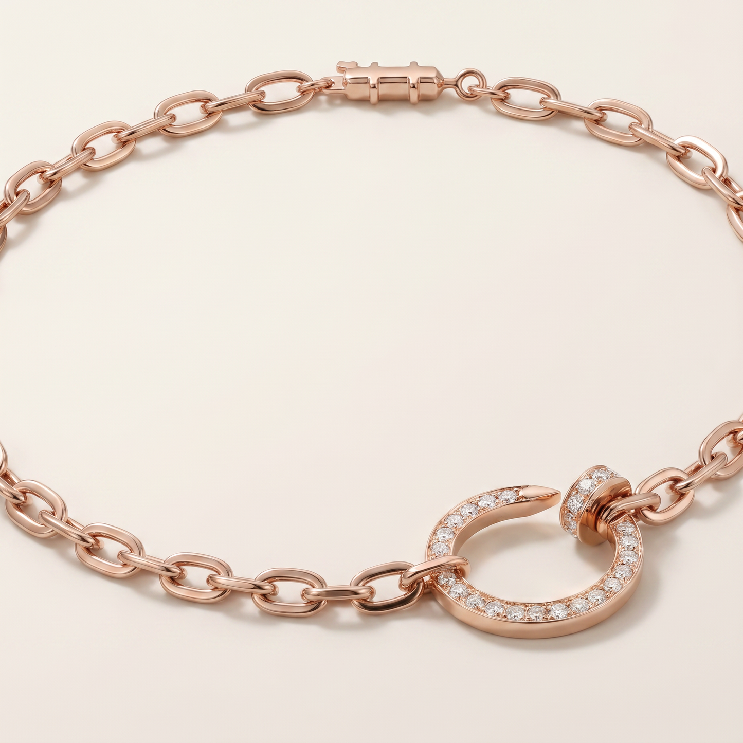 Juste Un Clou Pavé Diamonds Link Necklace