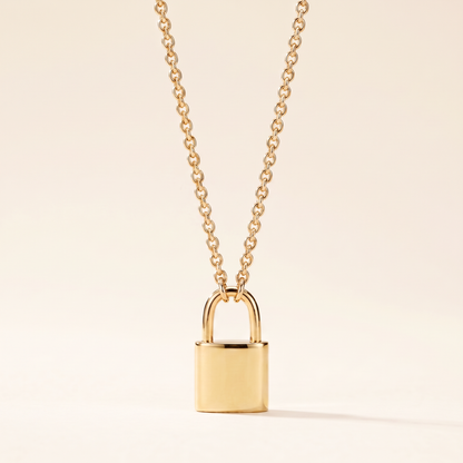 Lock Pendant Chain Necklace