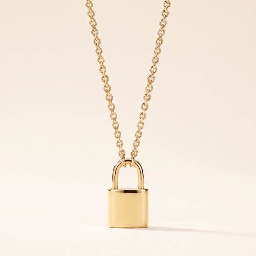 Lock Pendant Chain Necklace