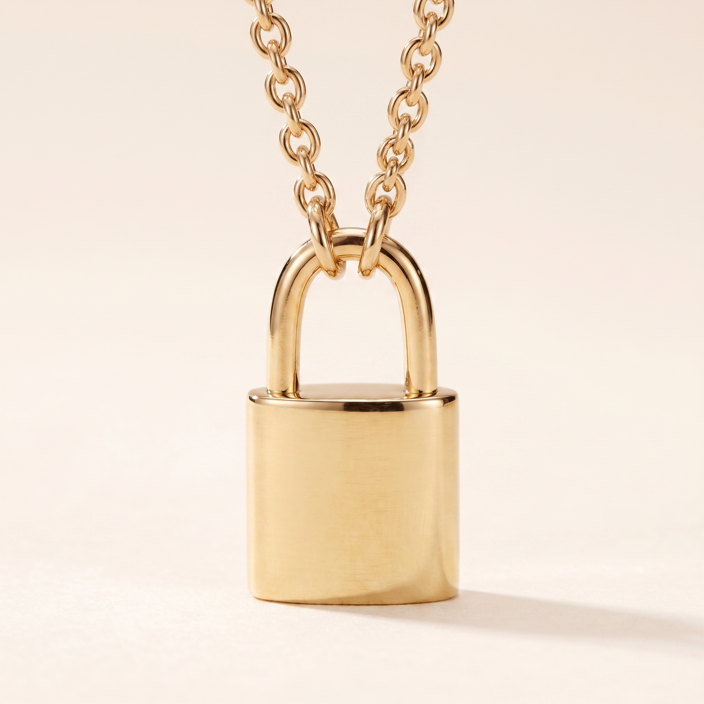 Lock Pendant Chain Necklace