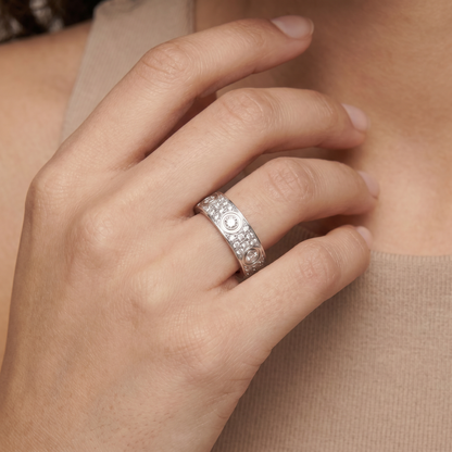 Love 6 Diamonds Pavé Band Ring