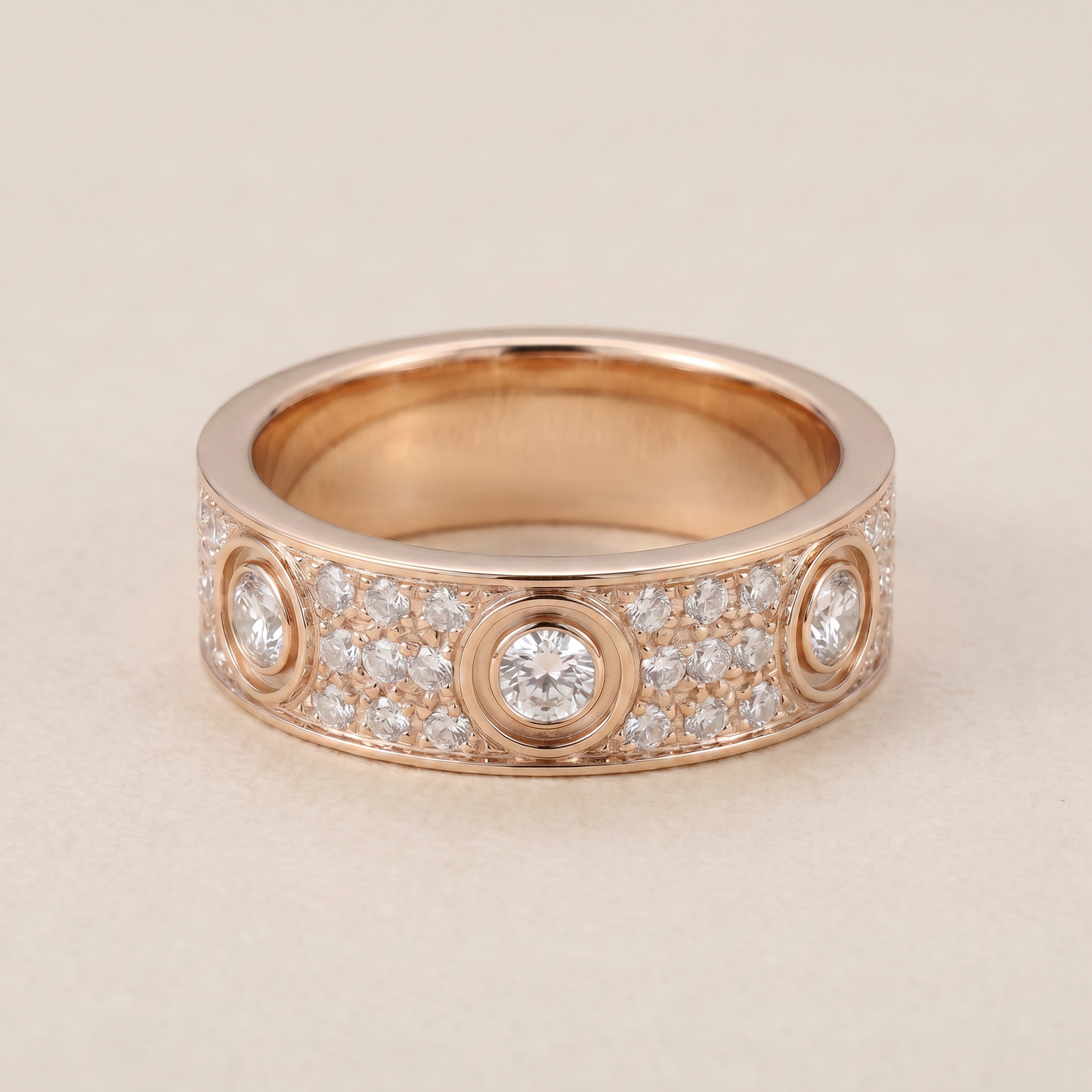 Love 6 Diamonds Pavé Band Ring