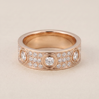 Love 6 Diamonds Pavé Band Ring