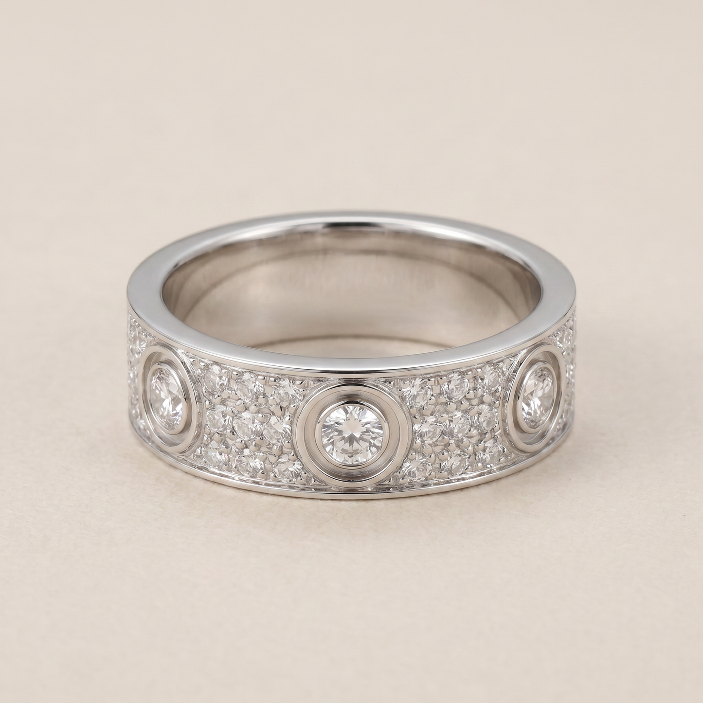 Love 6 Diamonds Pavé Band Ring