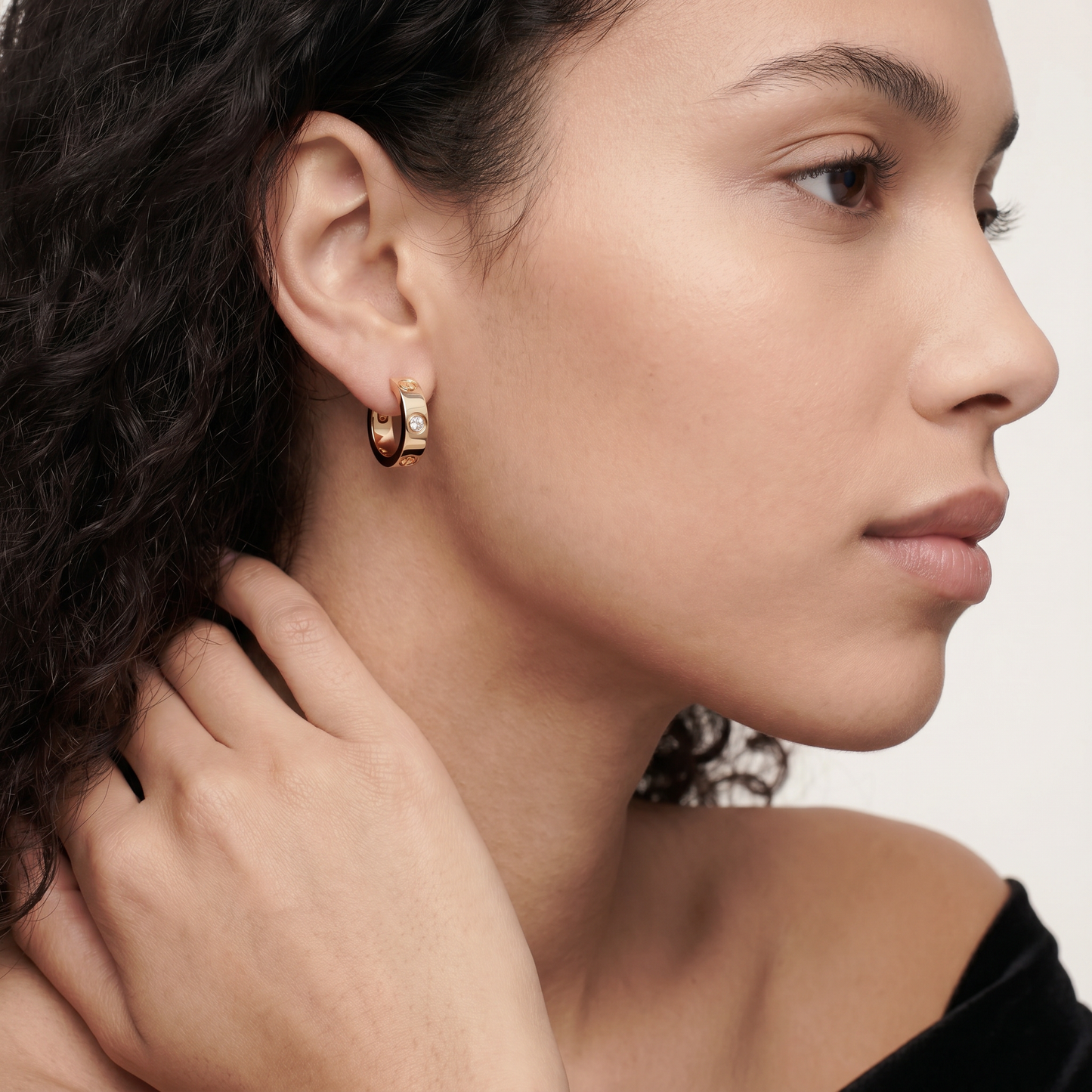 Love 2 Diamonds  Hoop Earrings
