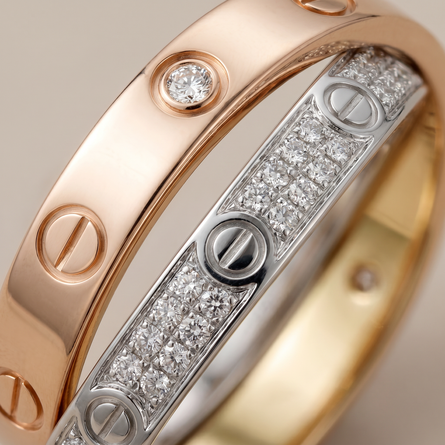 Love Pavé Double Band Ring