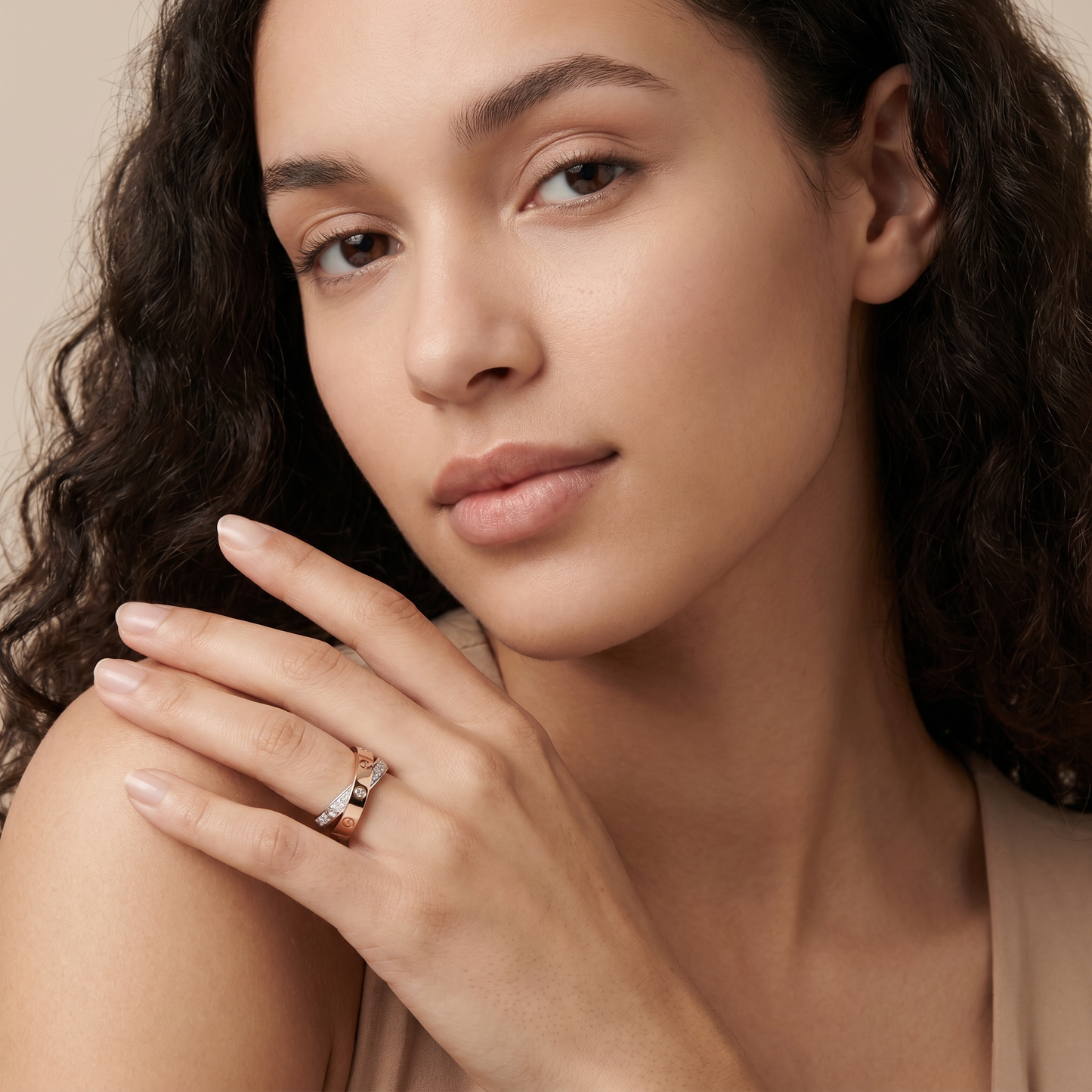 Love Pavé Double Band Ring