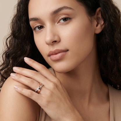 Love Pavé Double Band Ring