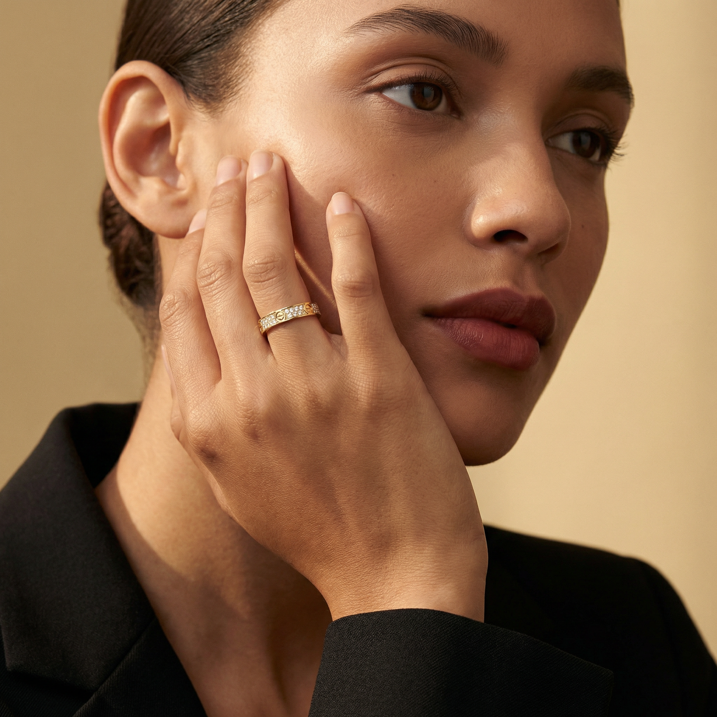 Love Pavé Slim Ring