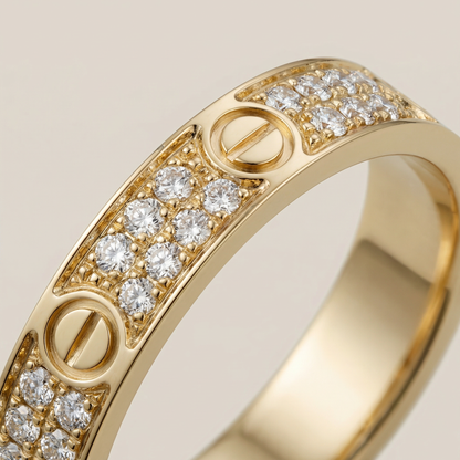 Love Pavé Slim Ring