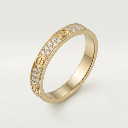 Love Pavé Slim Ring