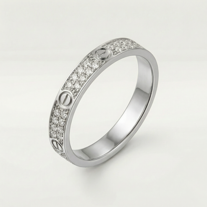Love Pavé Slim Ring