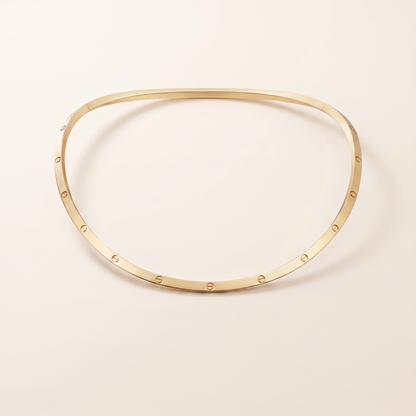 Love Slim Screw Collar Necklace