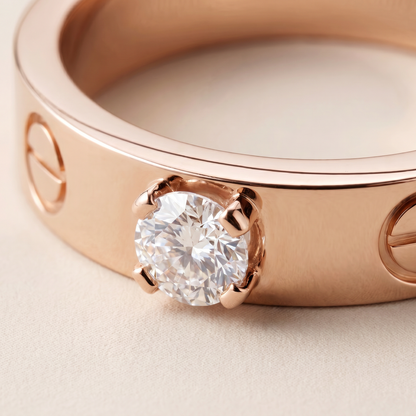 Love Solitaire Diamond Ring