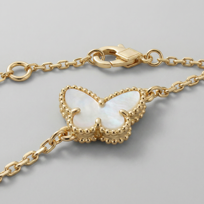 Lucky Alhambra Butterfly Pendant Bracelet