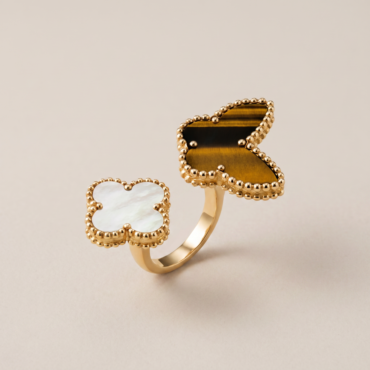 Lucky Alhambra Inspired Between The Finger Ring