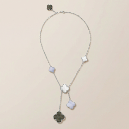 Magic Alhambra Chalcedony 6 Motifs Necklace
