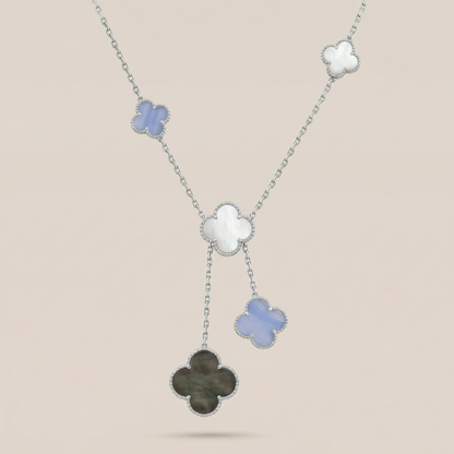 Magic Alhambra Chalcedony 6 Motifs Necklace