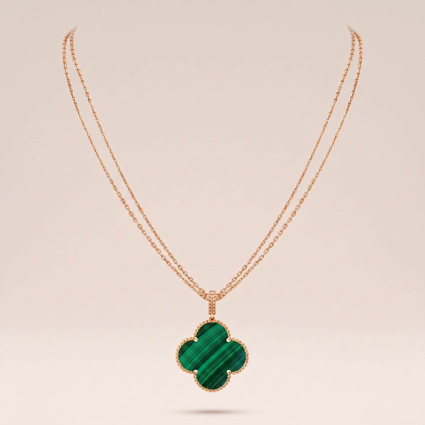 Magic Alhambra Malachite Necklace