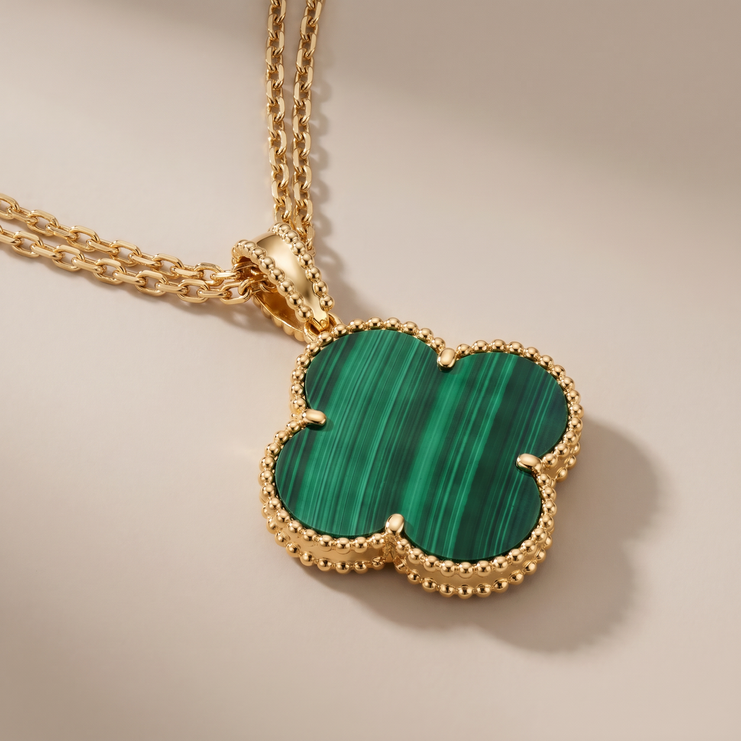 Magic Alhambra Malachite Necklace