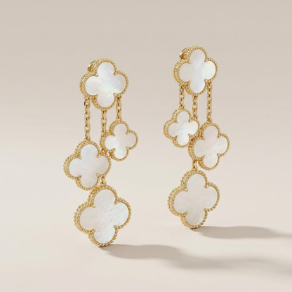 Magic Alhambra Mother Of Pearl Four Motifs Earrings