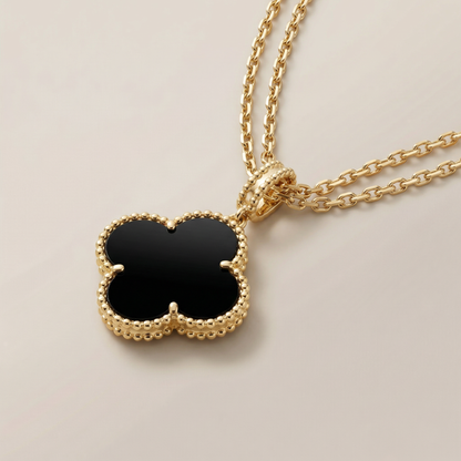 Magic Alhambra One Motif Black Clover Necklace