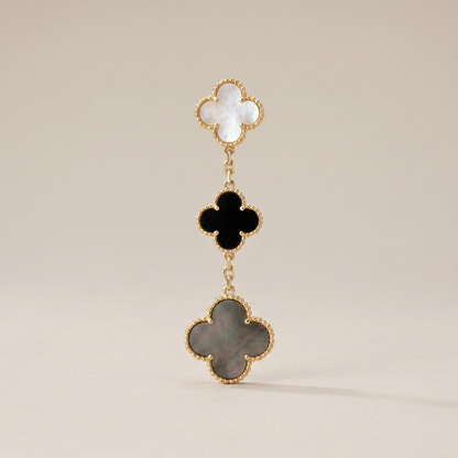 Magic Alhambra Three Pearls Motifs Earrings