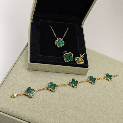 Vintage 1 Motif Malachite Earrings