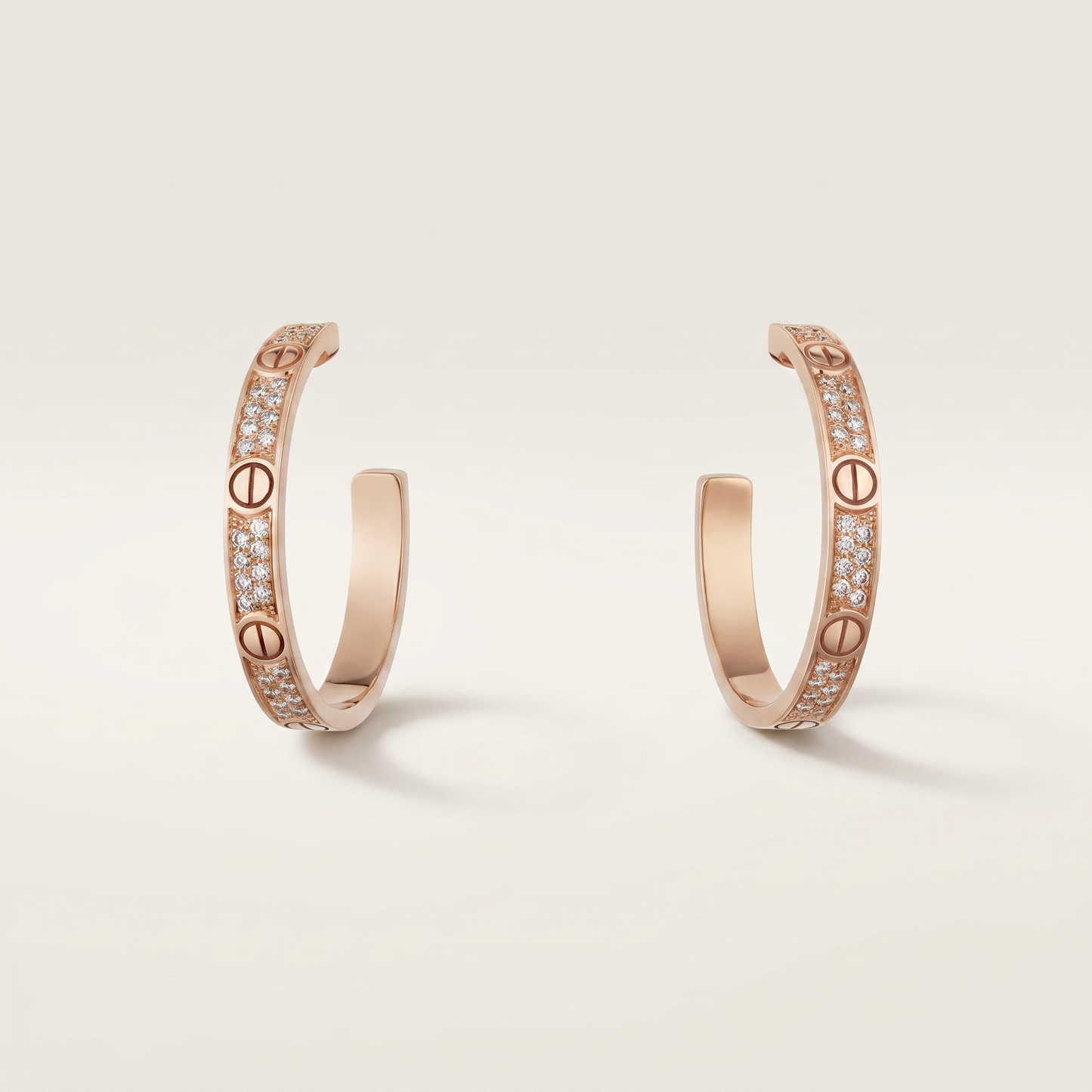 Medium Love Pavé Hoop Earrings