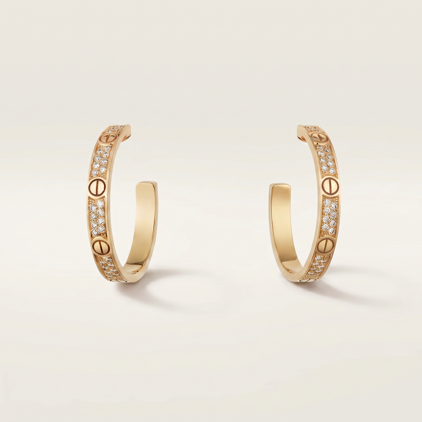Medium Love Pavé Hoop Earrings