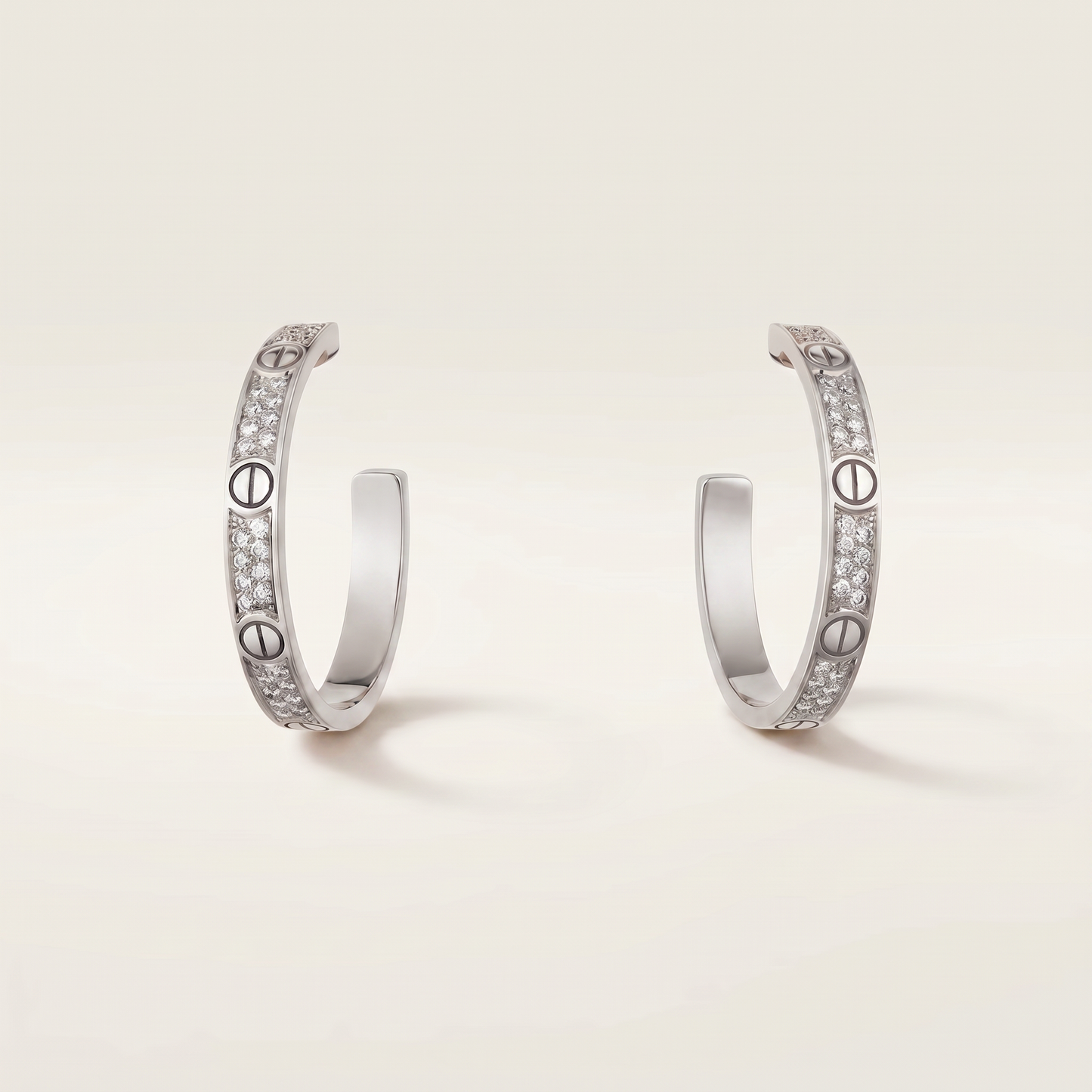 Medium Love Pavé Hoop Earrings