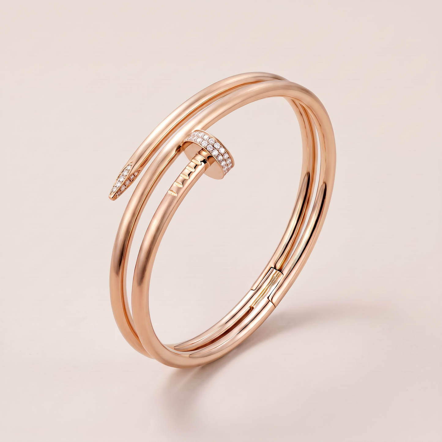 Juste Un Clou Pavé Diamonds Double Wrap Bangle Bracelet