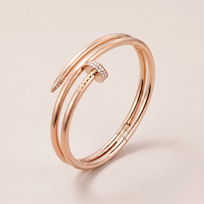 Juste Un Clou Pavé Diamonds Double Wrap Bangle Bracelet